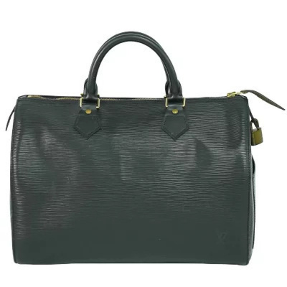 Louis Vuitton LV Speedy Epi Leather Boston Bag Noir Black